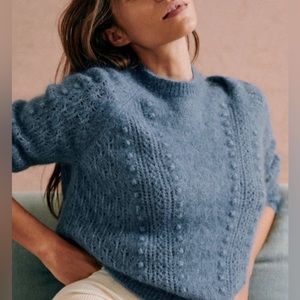 Sezane Come Jumper, Vintage Blue, XS